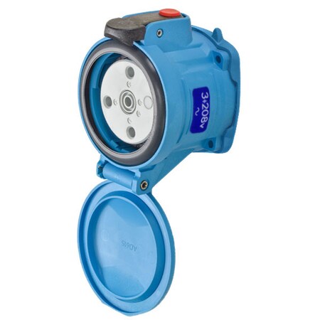 Meltric Pin & Sleeve Receptacle, 30 A, 208V AC, Three Phase, 3 Pole, Screw Terminals Wire Connection Type 63-34163-375-843